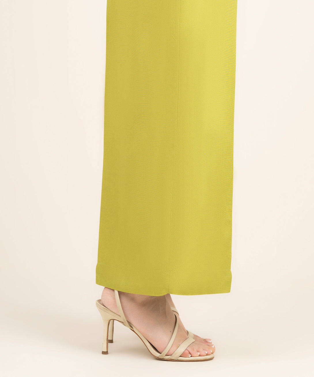 Women's RTW Viscose Linen Solid Green Culottes