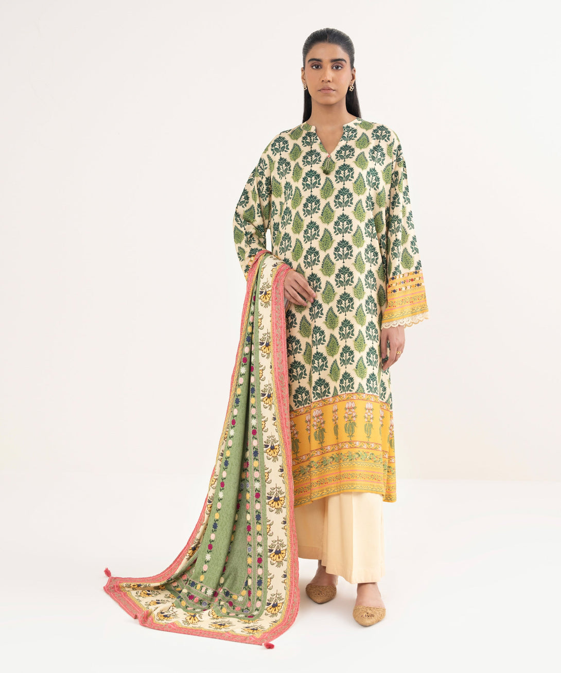 Viscose Linen Printed Multi Dupatta