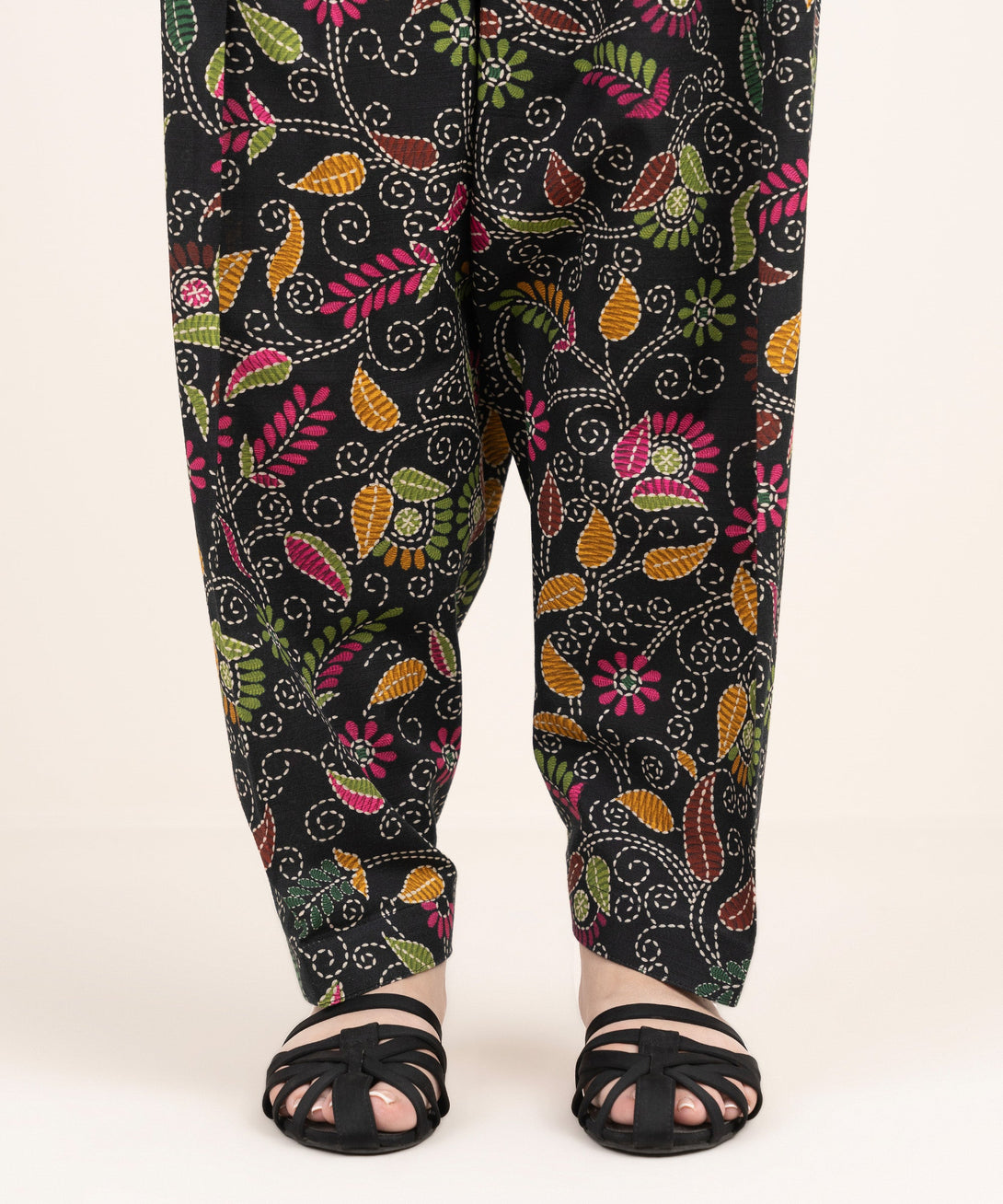 Women's RTW Khaddar Printed Multi Shalwar