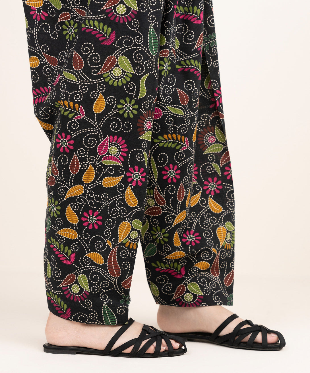 Women's RTW Khaddar Printed Multi Shalwar