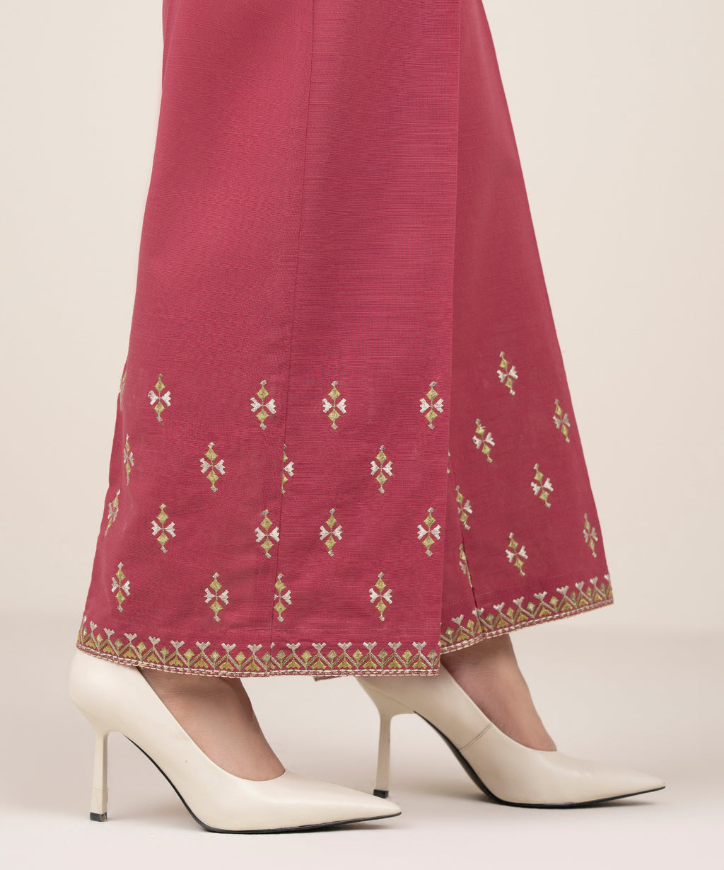 Embroidered Khaddar Culottes