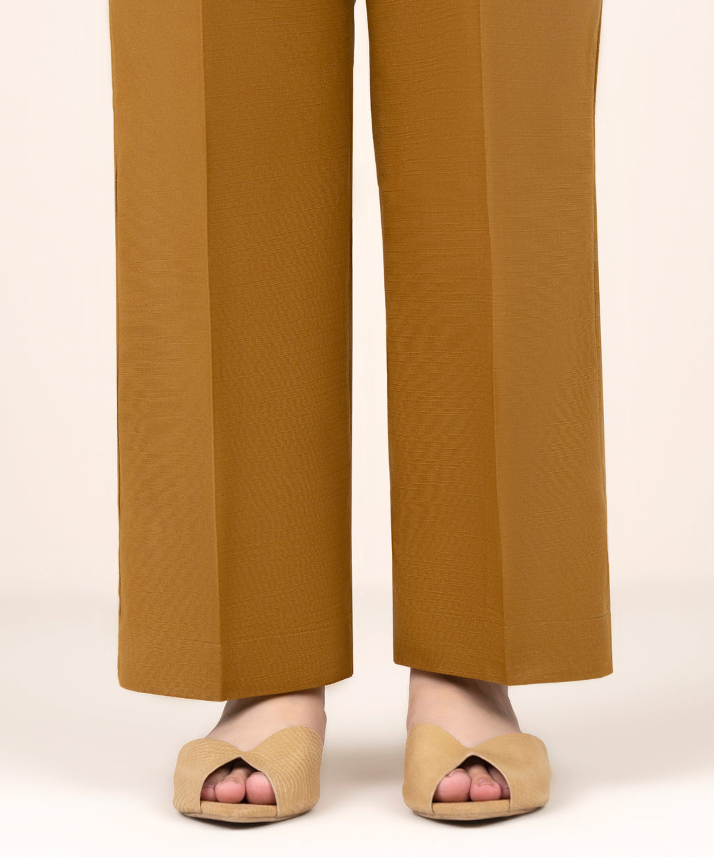 Solid Khaddar Straight Pants