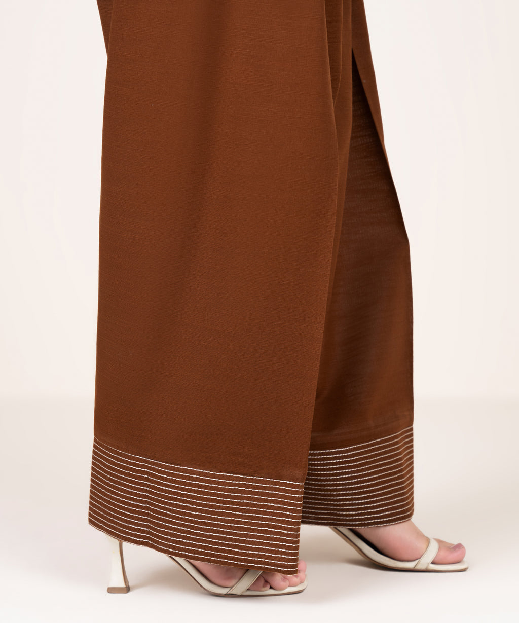 Embroidered Khaddar Farshi Shalwar