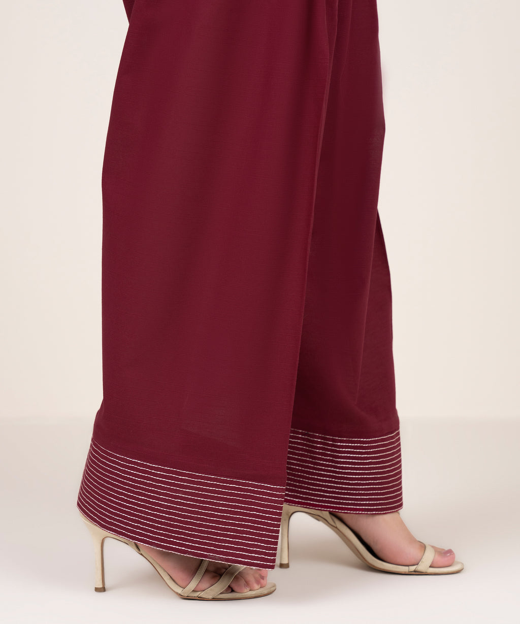 Embroidered Khaddar Farshi Shalwar