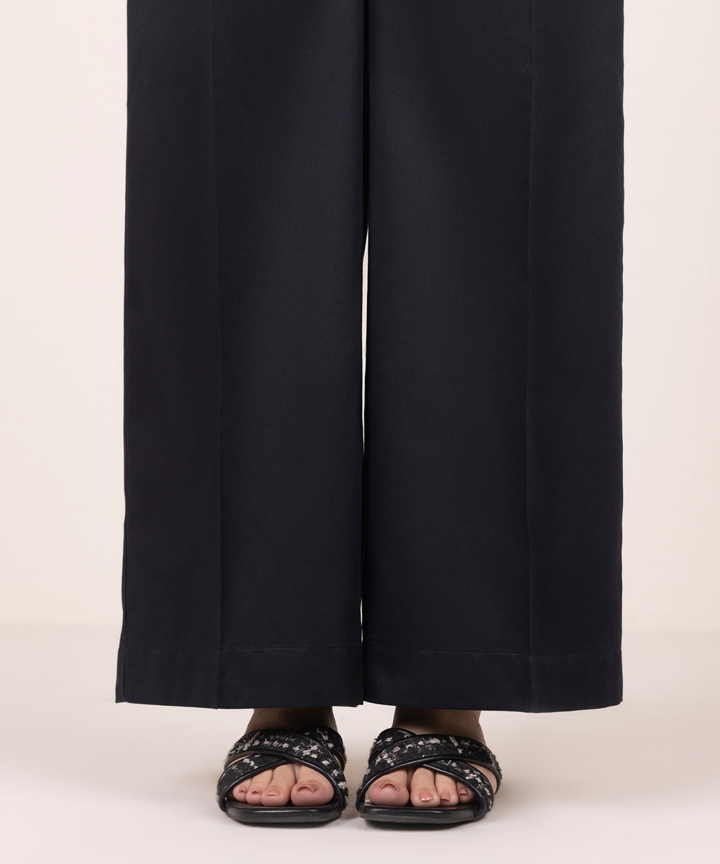 Solid Cambric Flared Pants