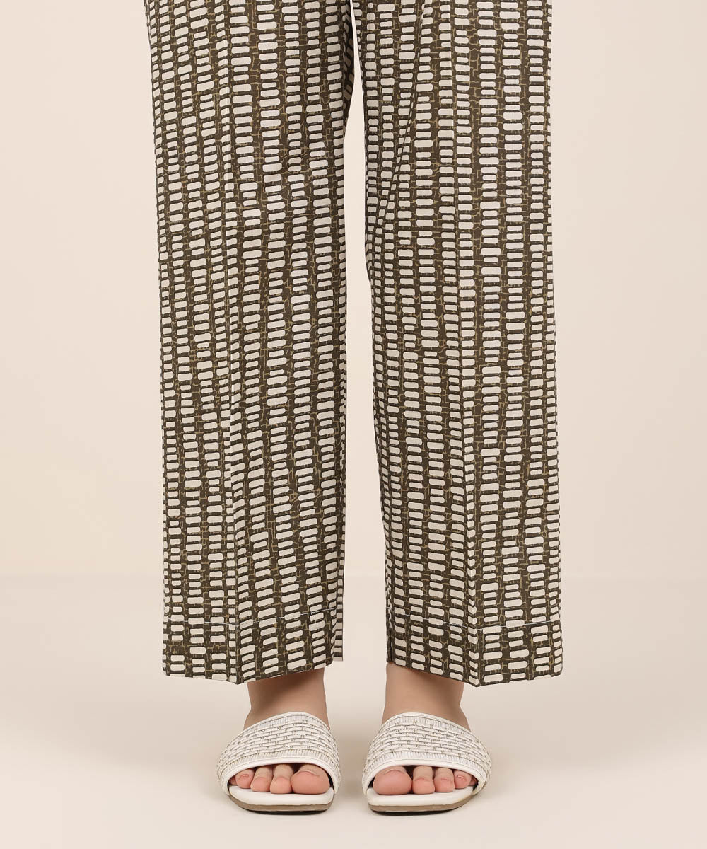 Women's RTW Cambric Multi Printed Straight Pants