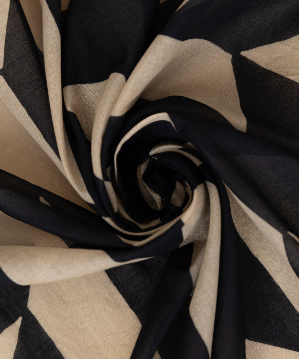 Fine Voile Black Printed Dupatta