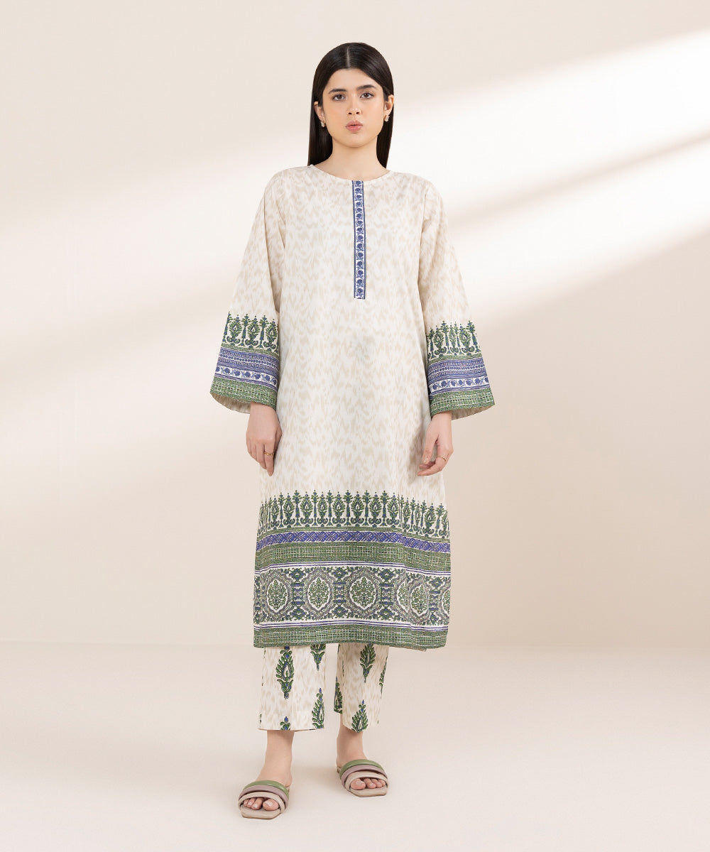 Women's RTW Cambric Multi Printed A-Line Shirt