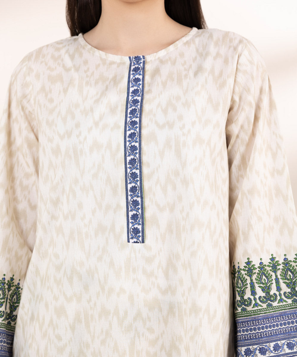 Women's RTW Cambric Multi Printed A-Line Shirt