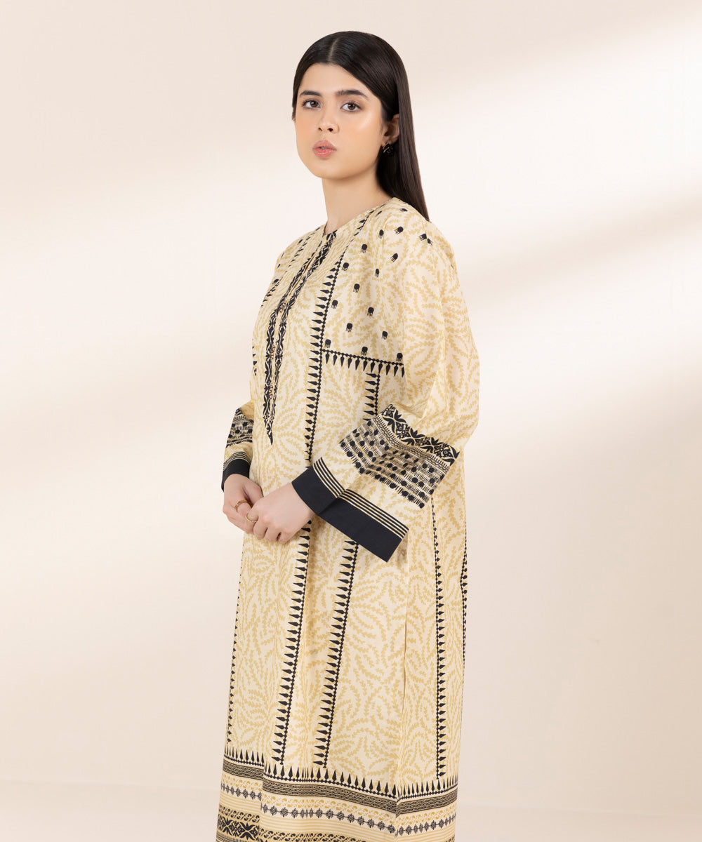 Women's RTW Cambric Multi Printed Boxy Shirt
