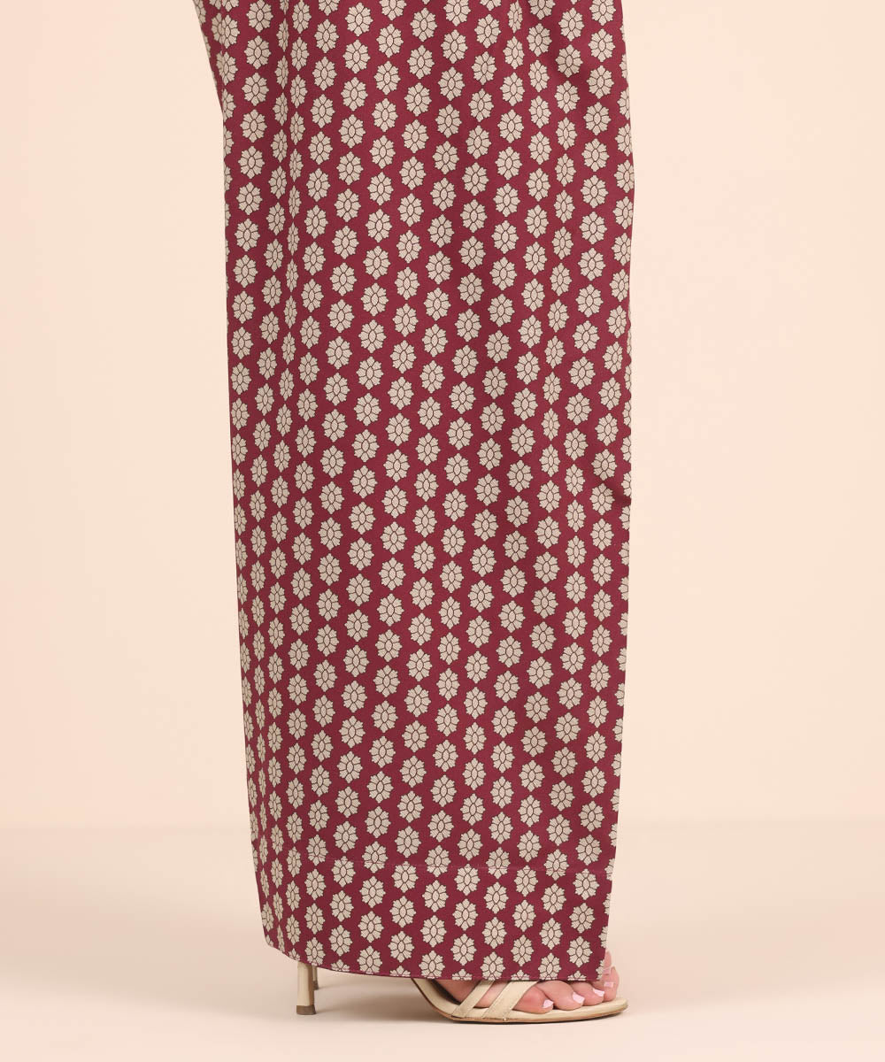 Women's RTW Cambric Purple Printed Shalwar
