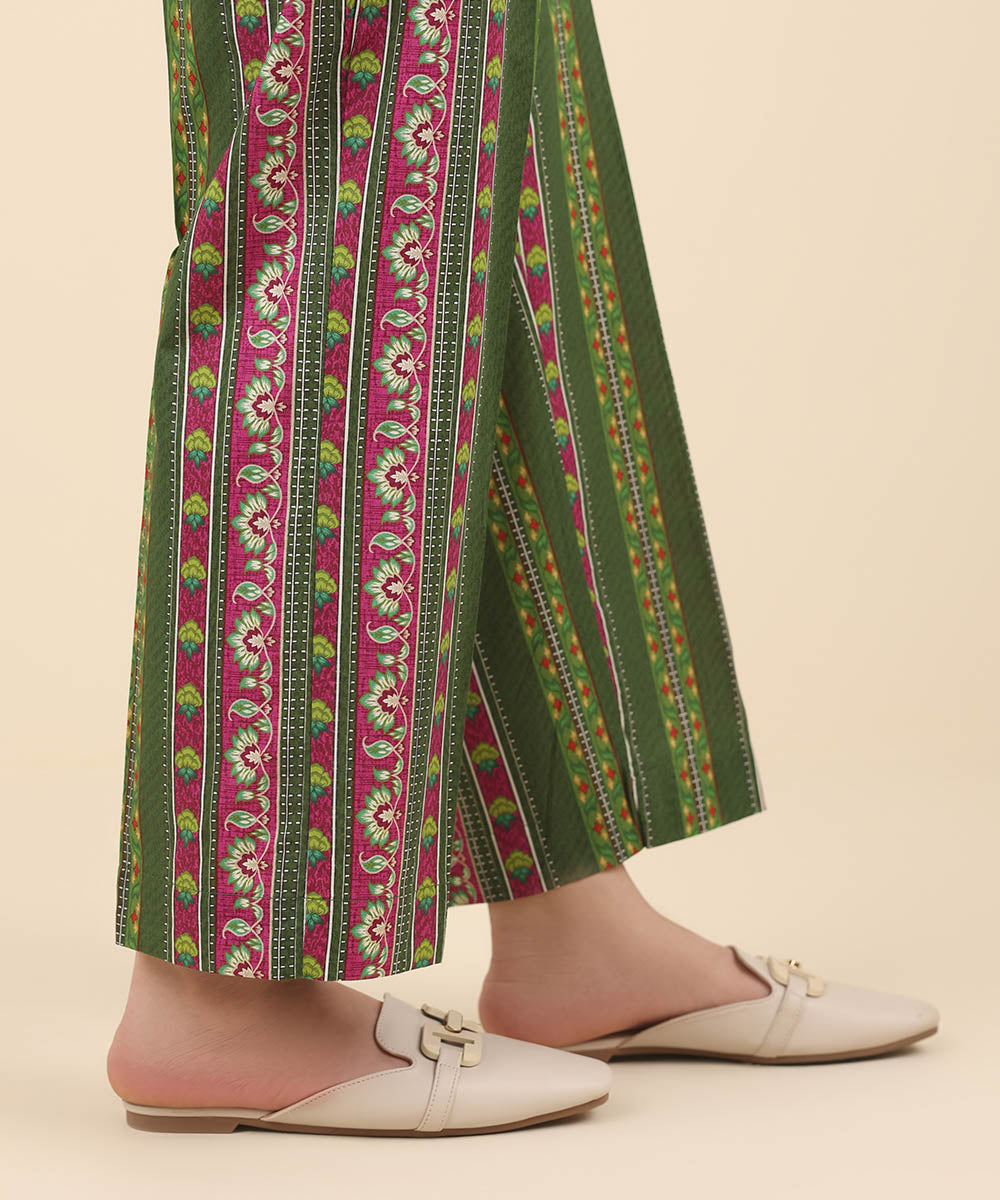 Women's Pret Cambric Multi Printed Straight Pants