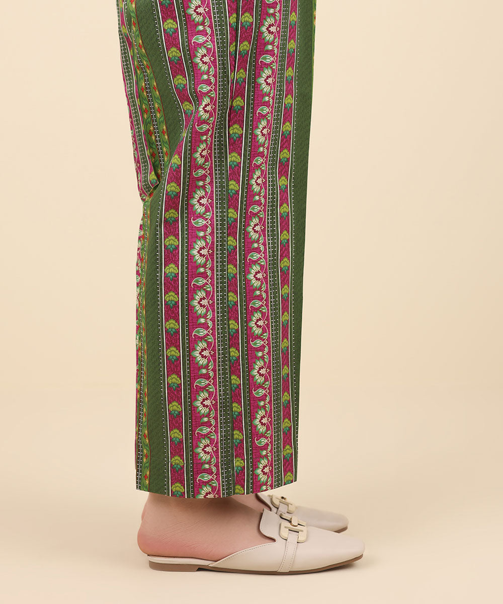 Women's Pret Cambric Multi Printed Straight Pants