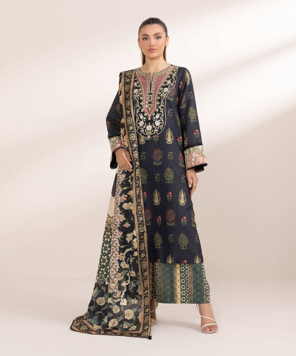 Fancy Manar Black Printed Dupatta