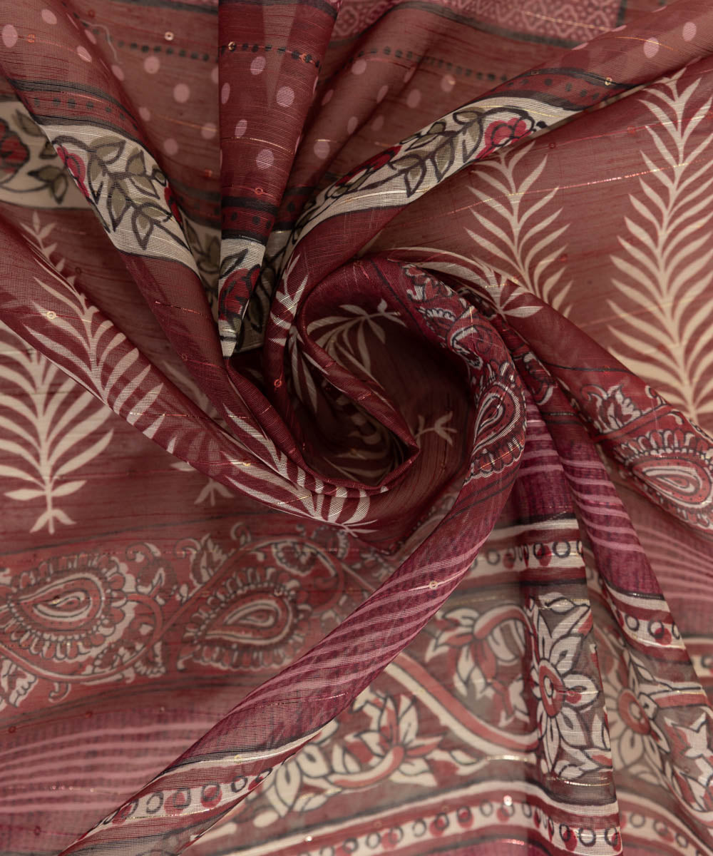 Fancy Manaar Red Printed Dupatta