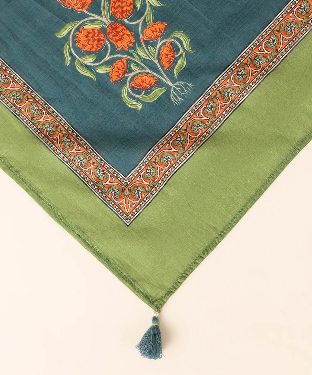 Textured Voile Multi Printed Dupatta