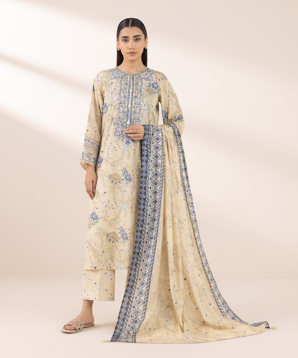 Embroidered Lawn Dupatta