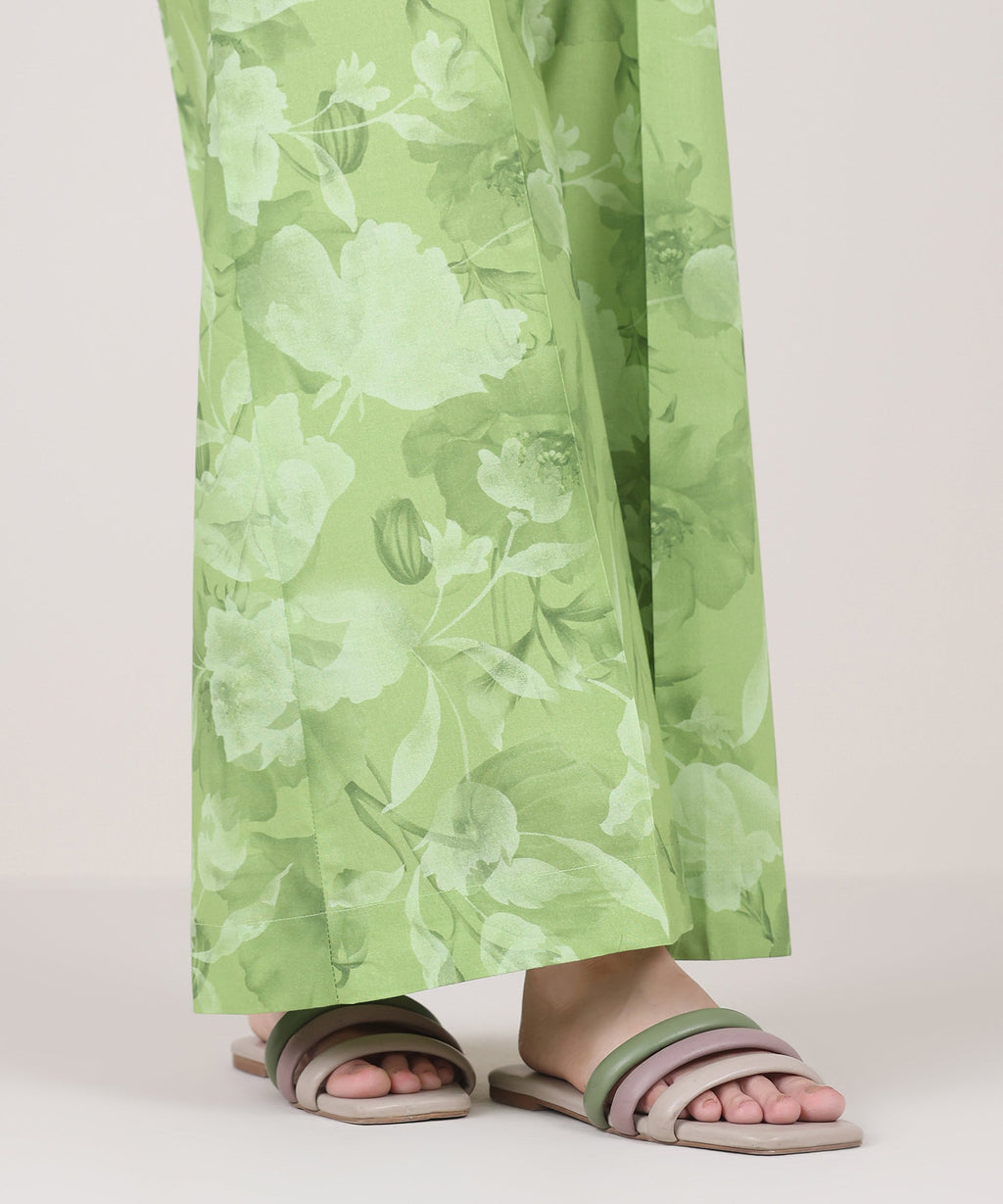 Printed Cambric Flared Pants