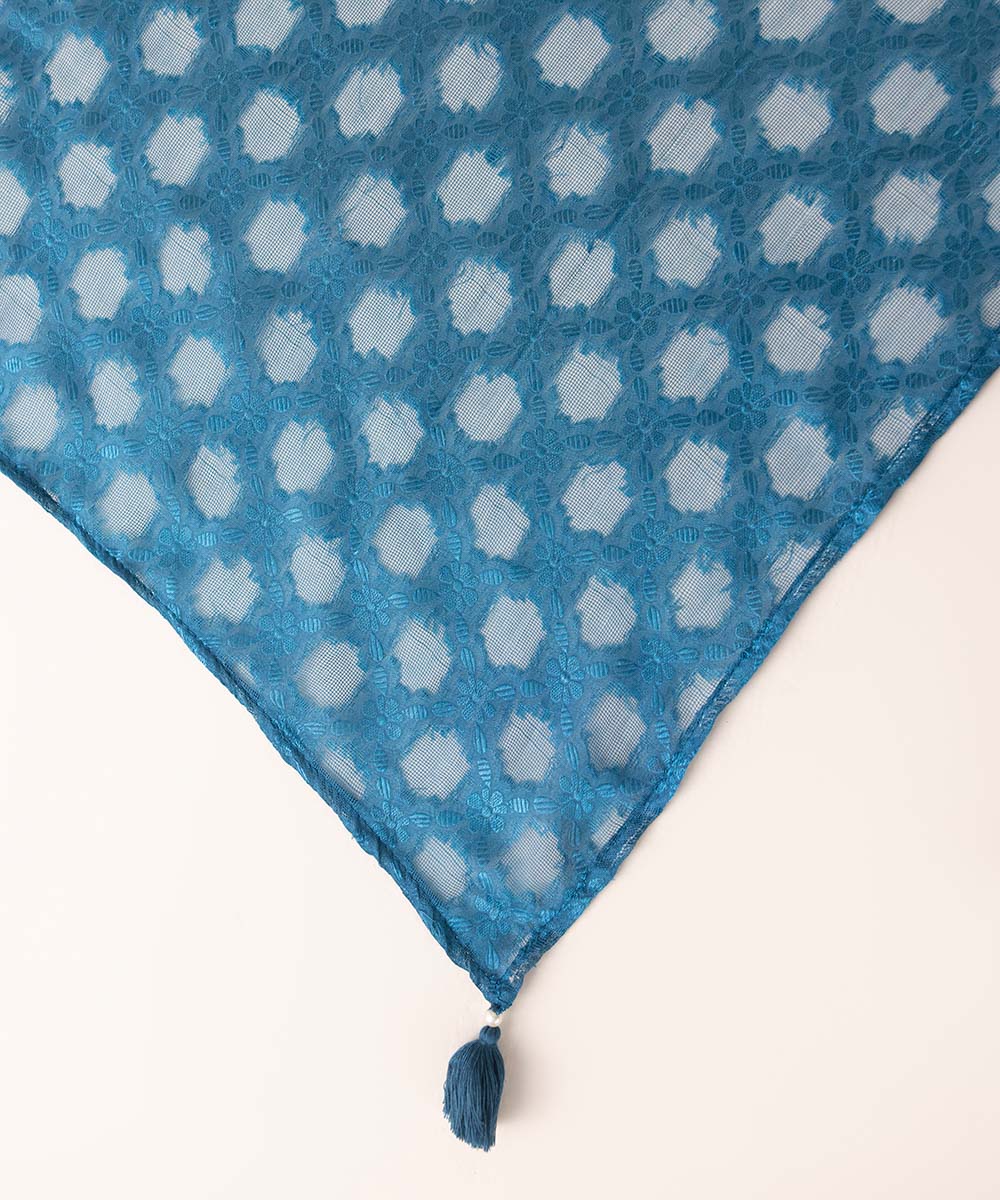 Brochea Jacquard Blue Dupatta