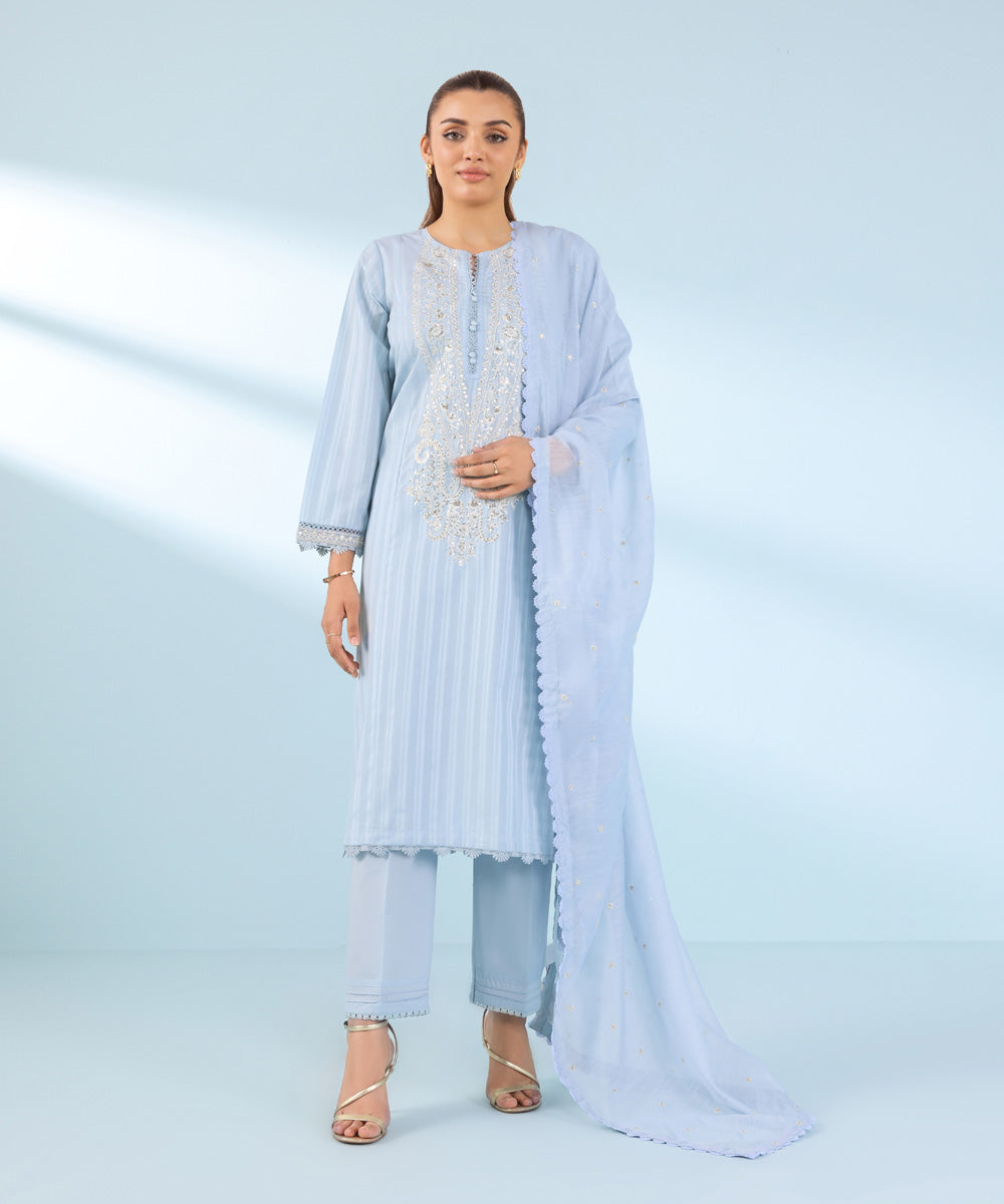 Embroidered Manaar Dupatta