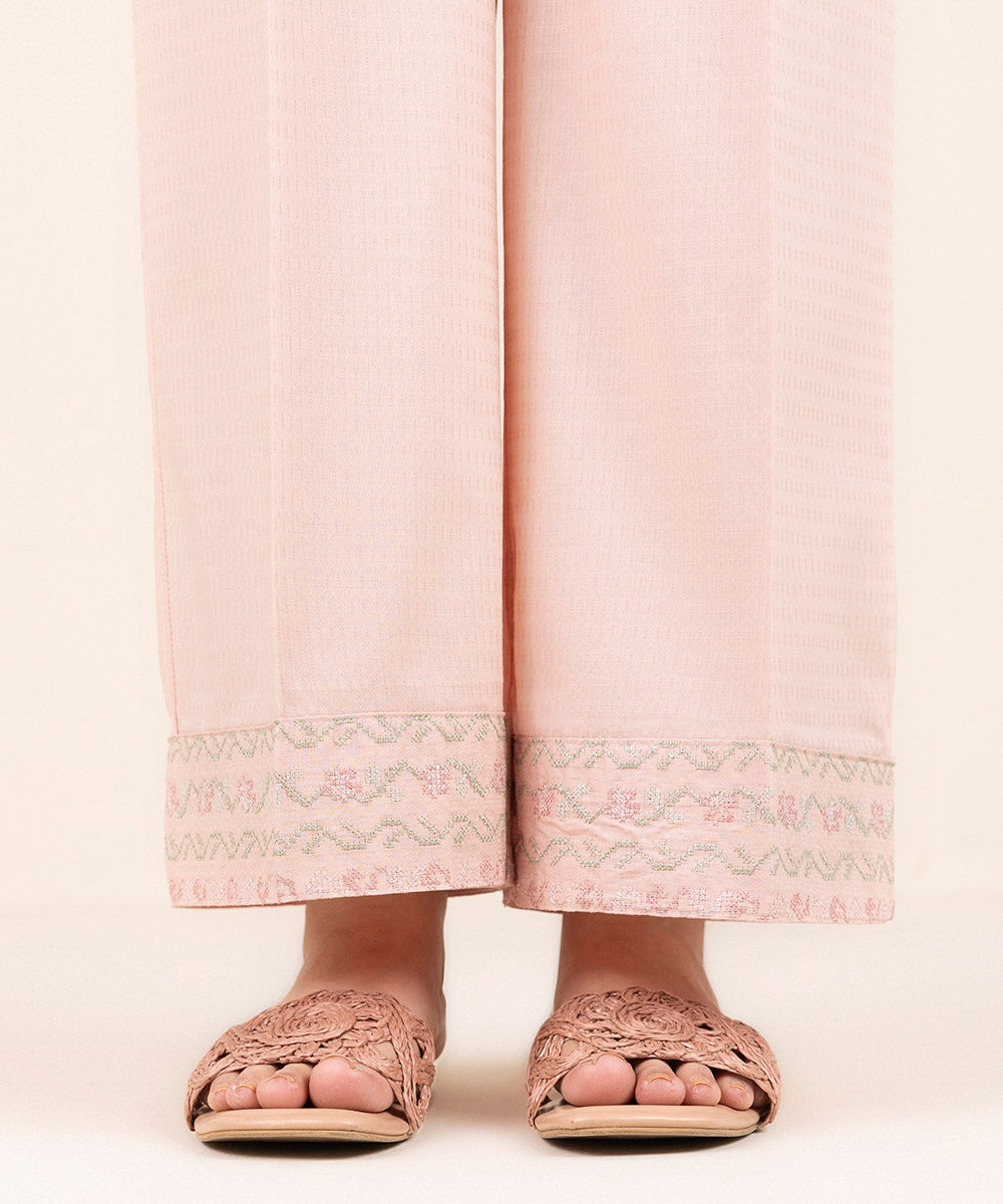 Embroidered Dobby Culottes