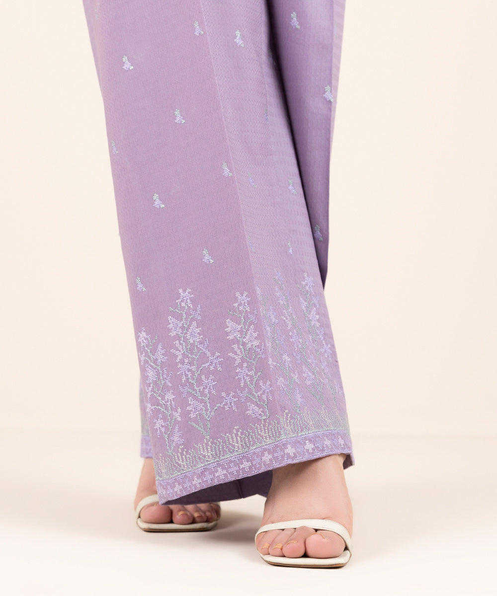 Embroidered Dobby Culottes