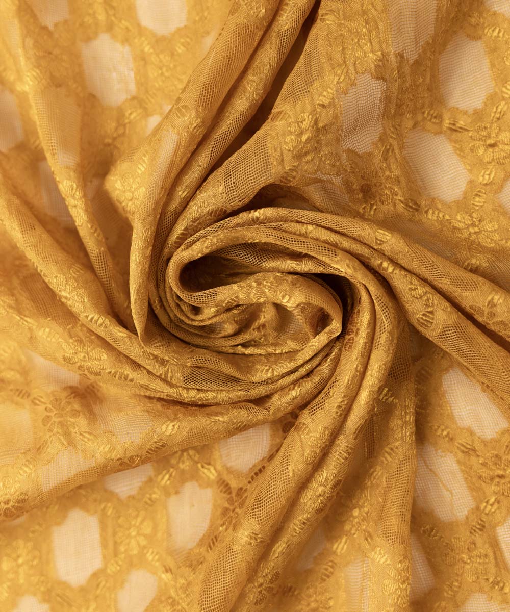 Brochea Jacquard Yellow Dupatta