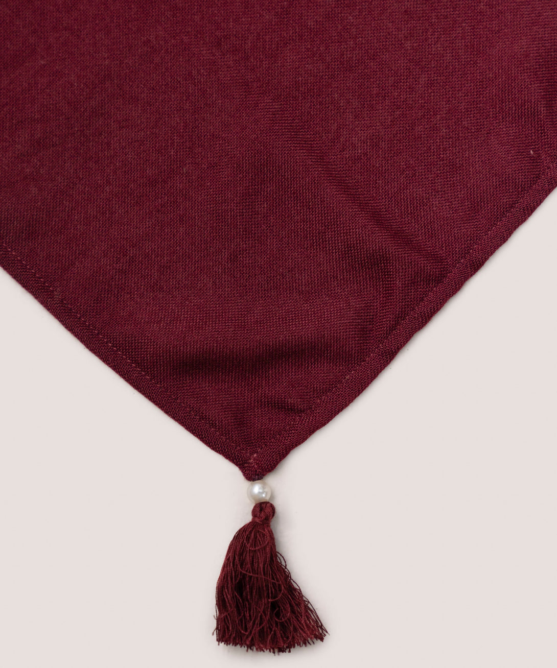 Maroon Solid Blended Shawl