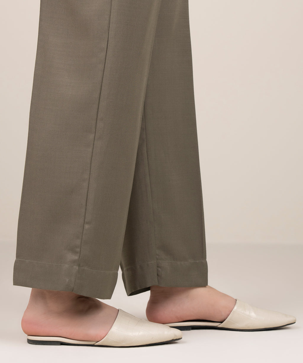 Solid Arabic Khaddar Straight Pants