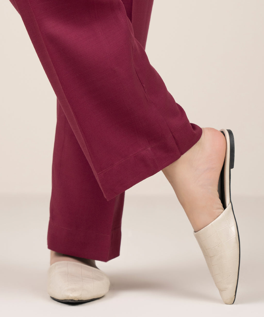 Solid Arabic Khaddar Straight Pants