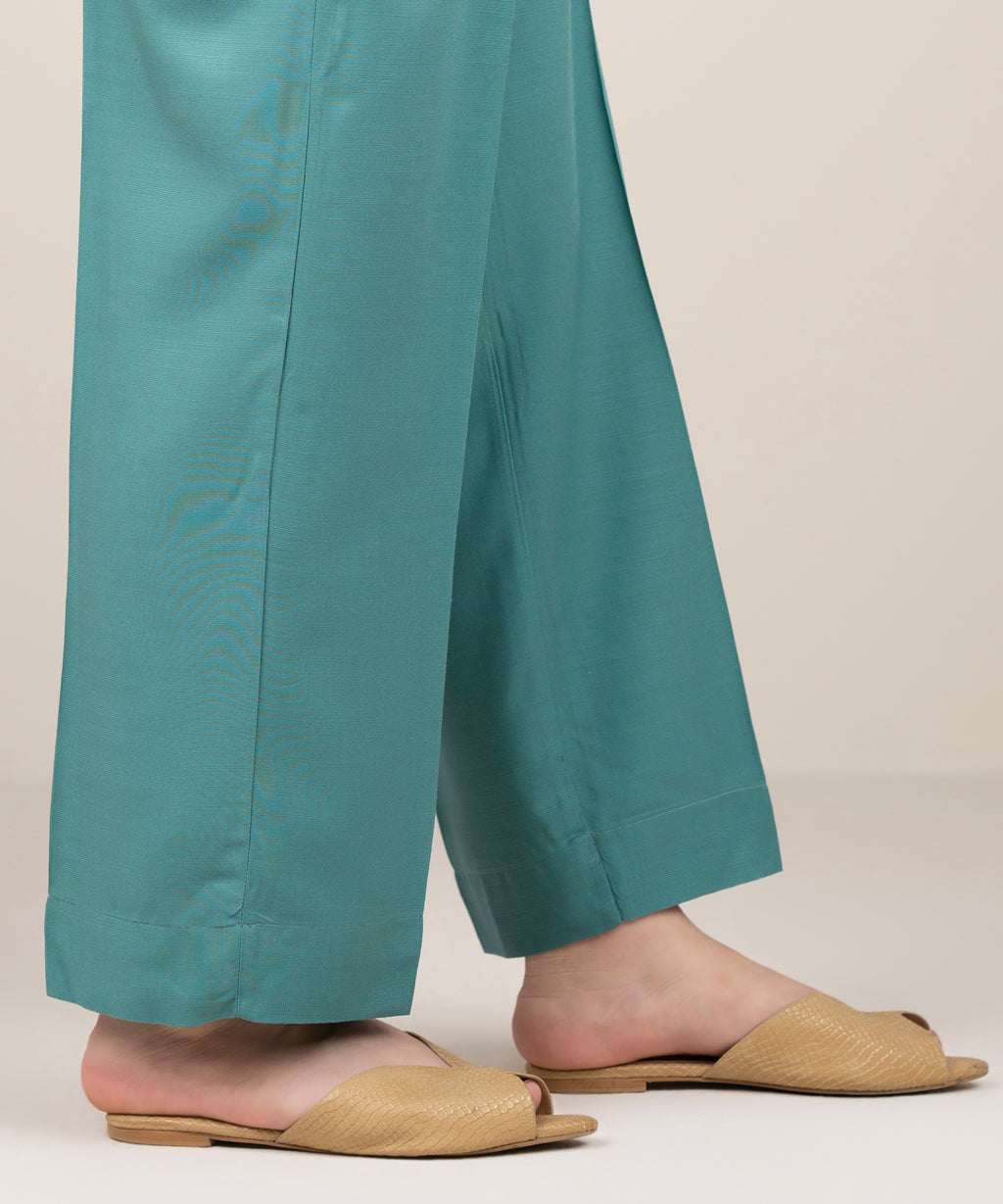 Solid Arabic Khaddar Straight Pants