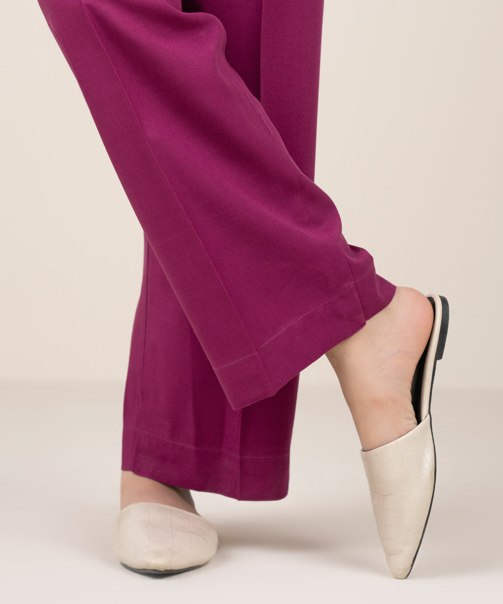 Solid Arabic Khaddar Straight Pants