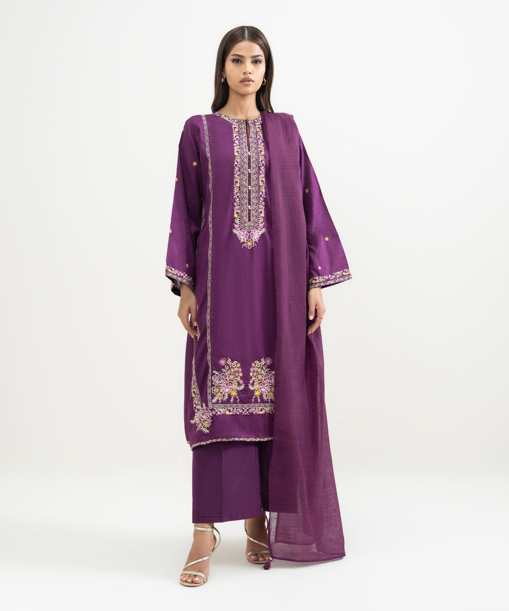 Solid Manaar Dupatta