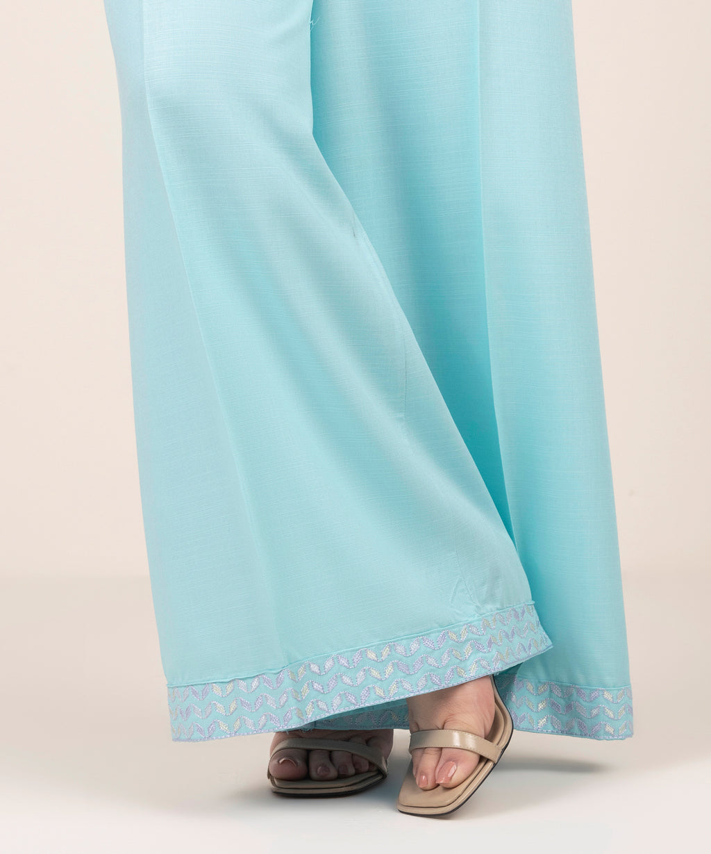 Cotton Viscose Flared Pants