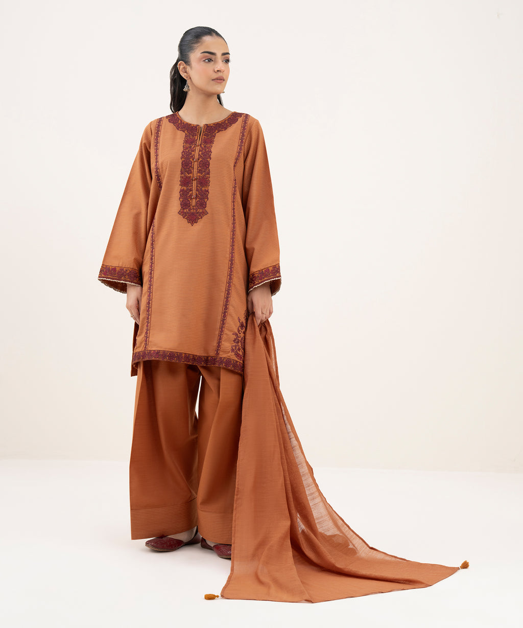 Solid Manaar Dupatta