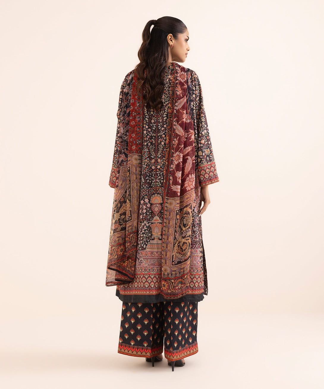 Women's RTW Blended Grip Multi Printed 3 Piece Suit