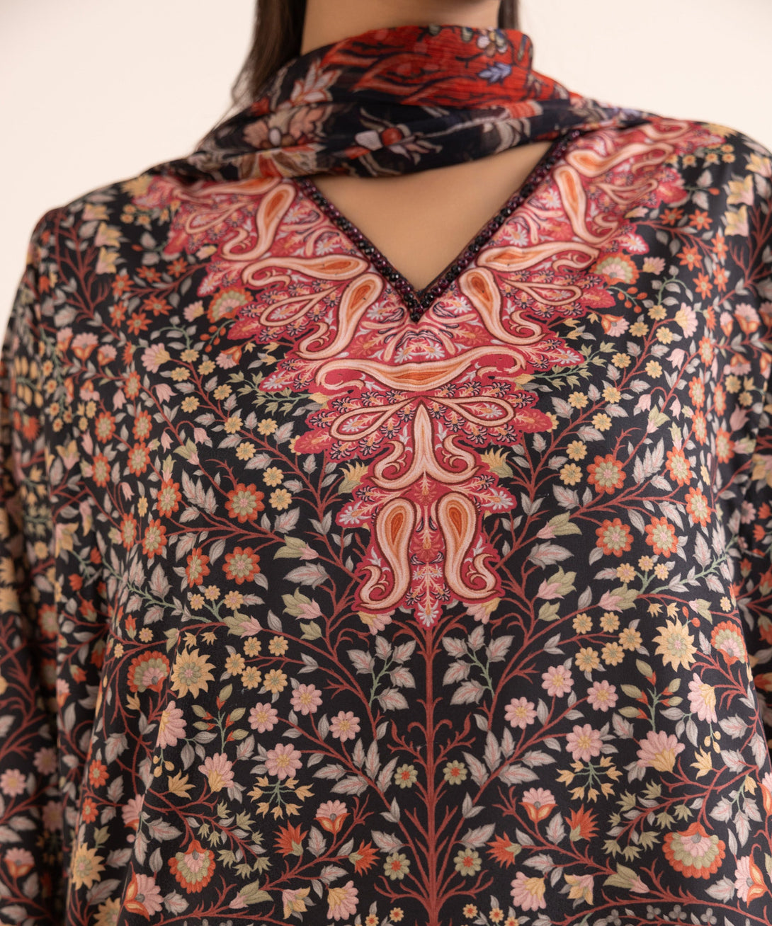 Women's RTW Blended Grip Multi Printed 3 Piece Suit