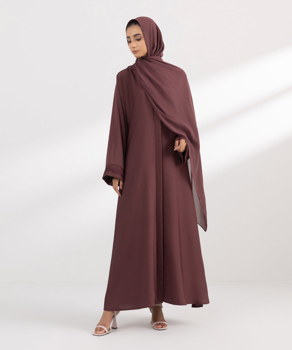 Women's Basic Rose wood Abbaya