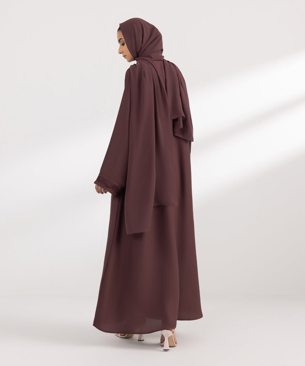 Women's Basic Rose wood Abbaya