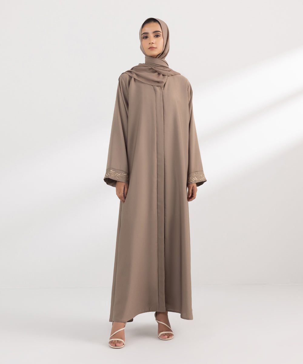 Women's Basic Caramel Brown Abbaya