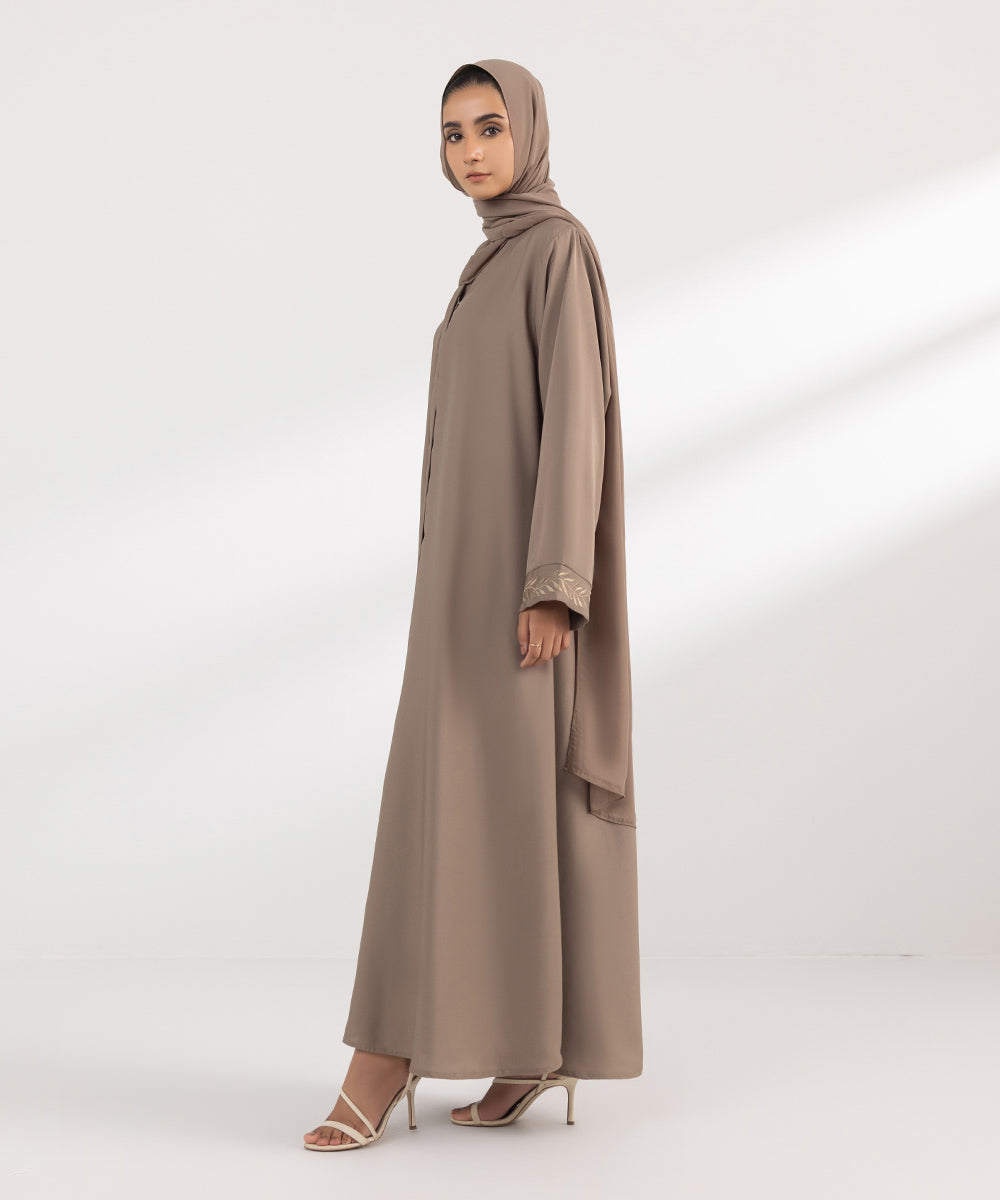 Women's Basic Caramel Brown Abbaya