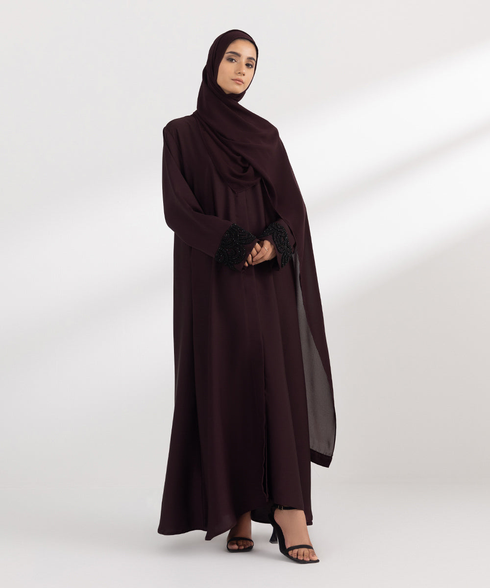 Women's Formal Maroon Abbaya