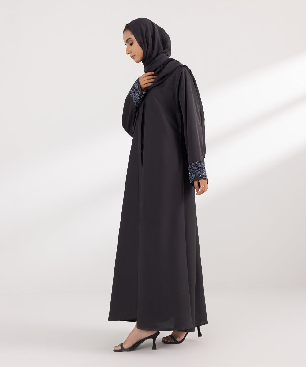 Women's Formal Dark Grey Abbaya