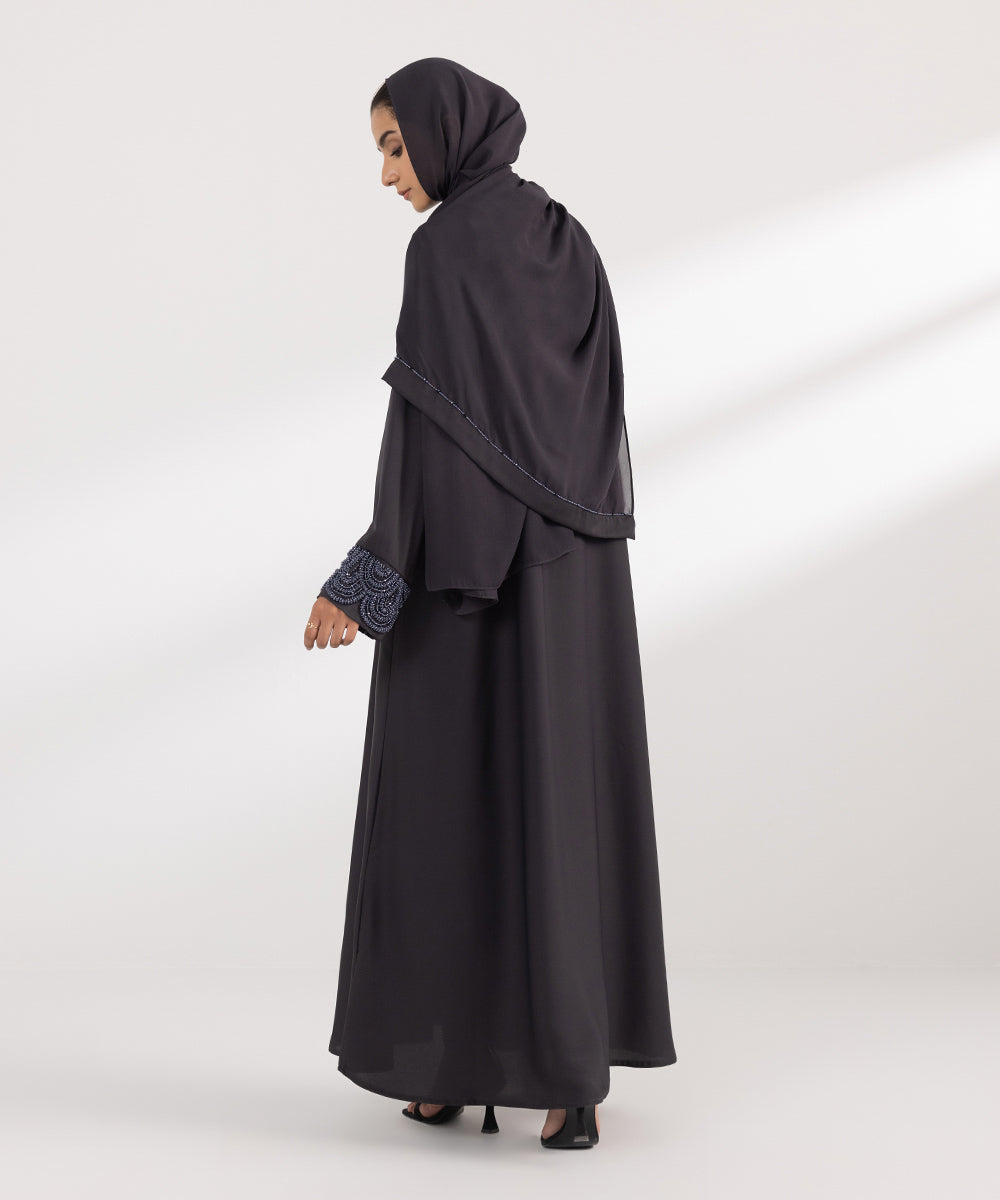 Women's Formal Dark Grey Abbaya