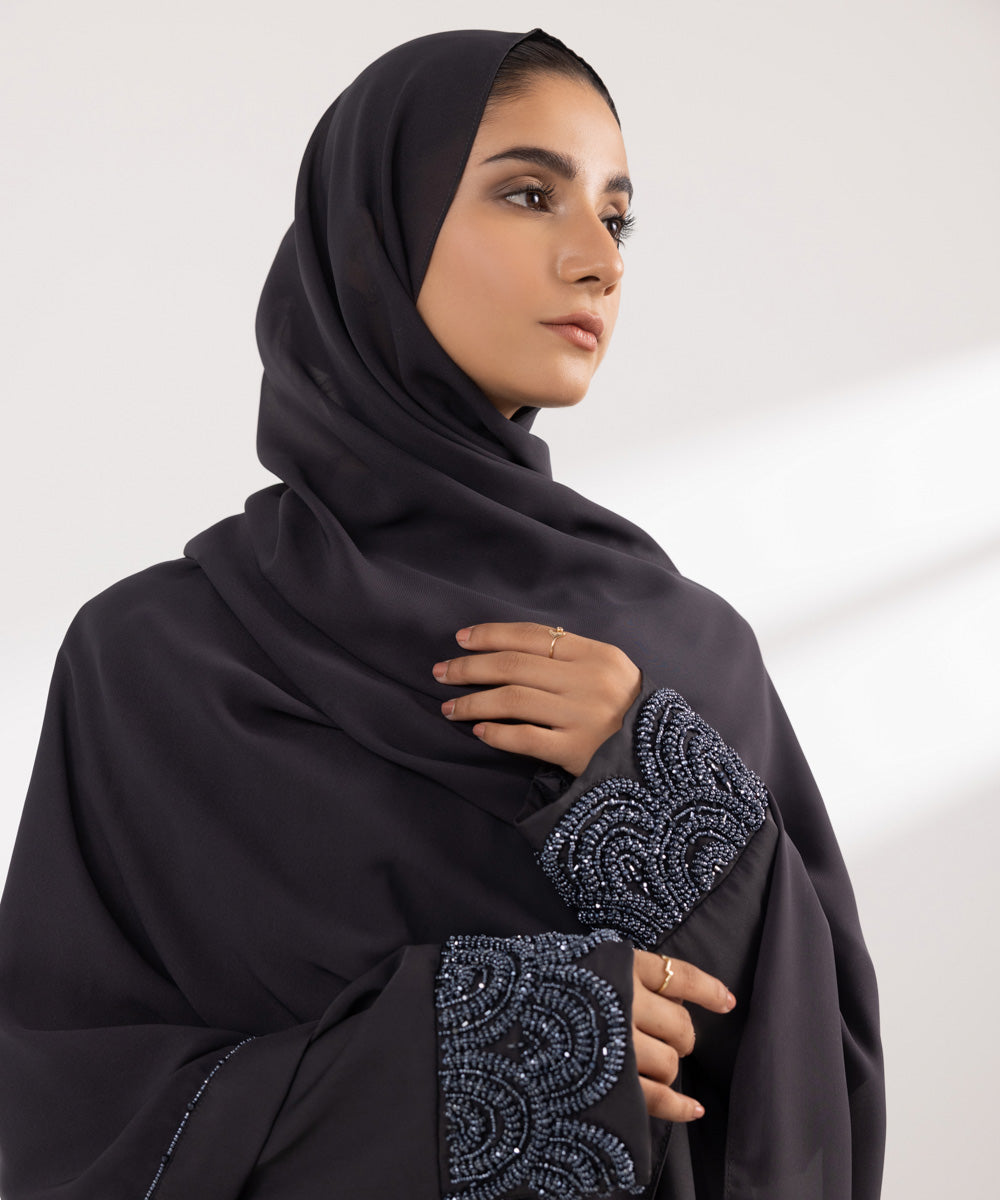 Women's Formal Dark Grey Abbaya