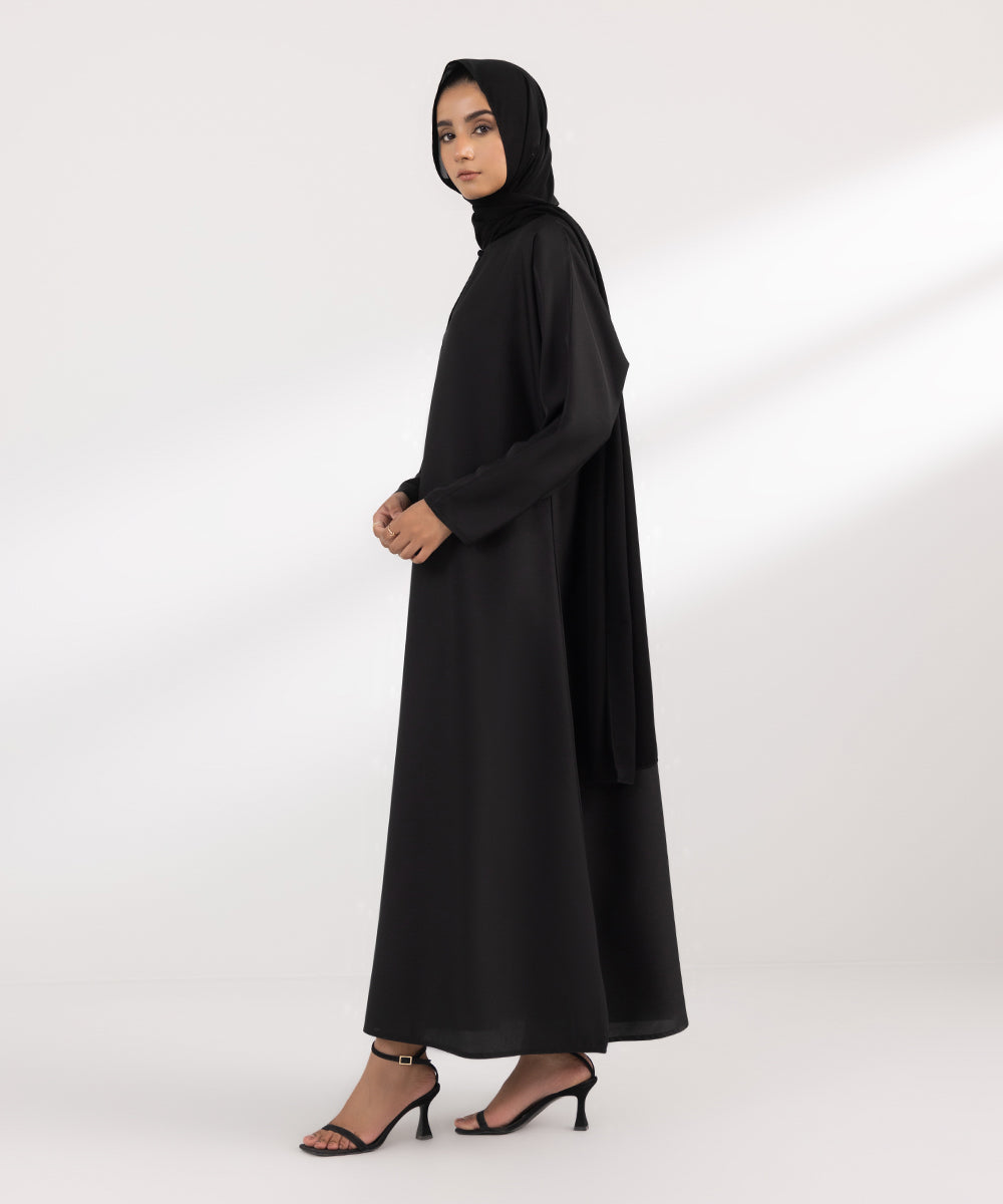 Women's Formal Black Abbaya Set