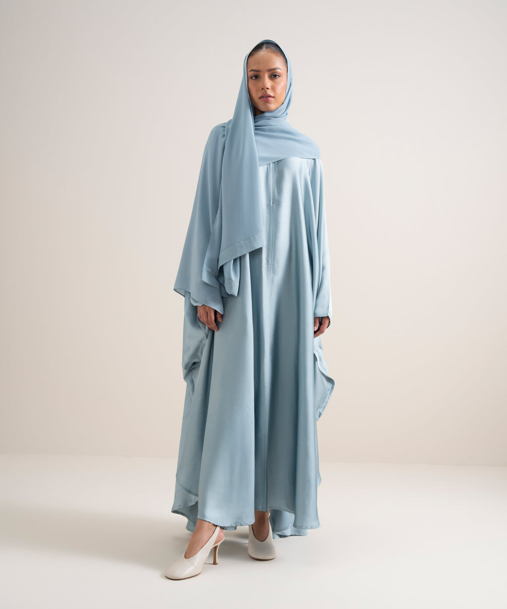 Women's Light Blue Kaftan Abbaya Set