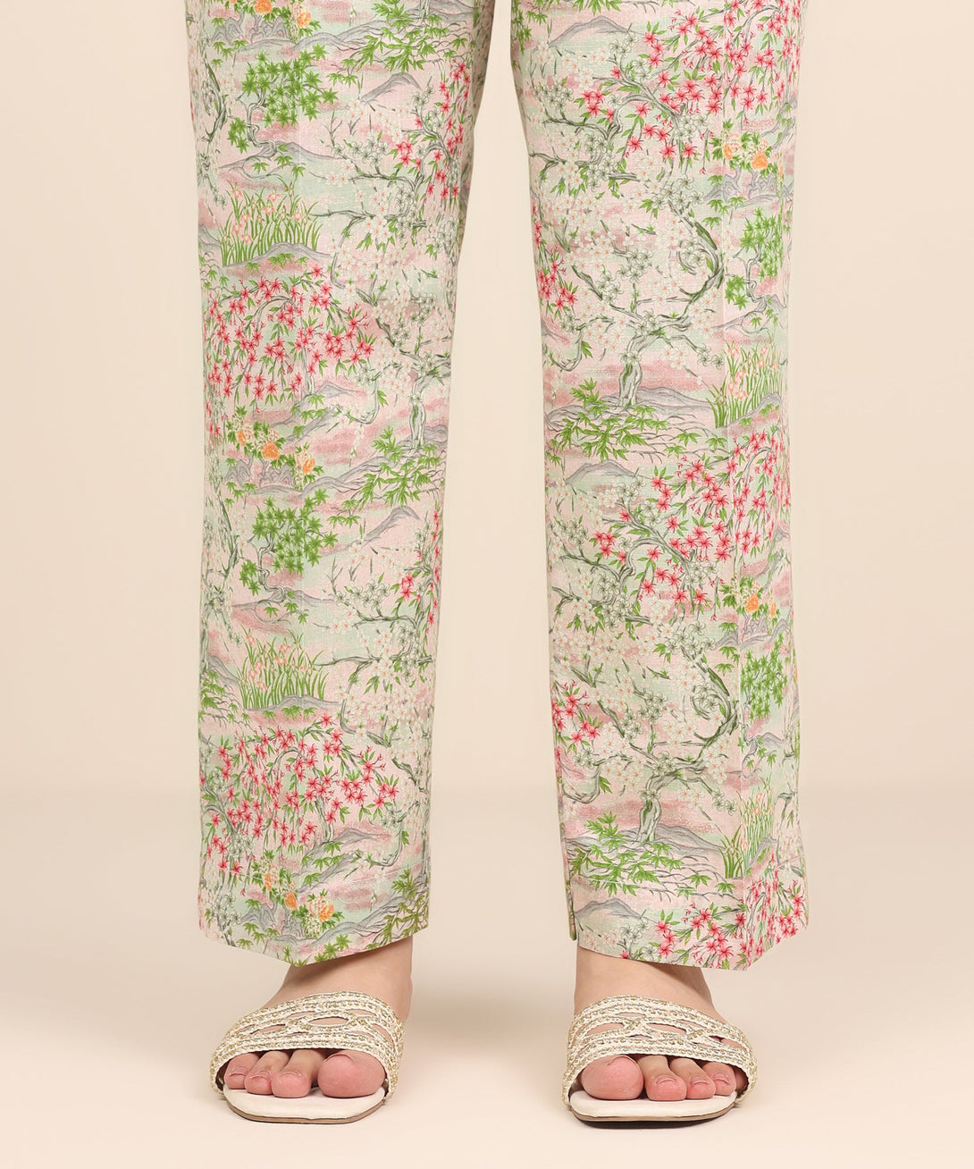 Women's RTW Cross Hatch Multi Printed Straight Pants