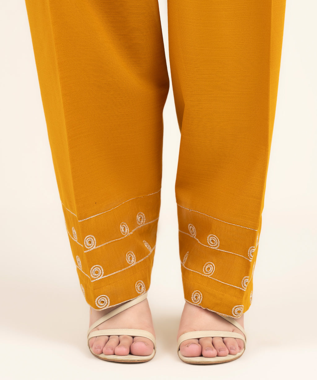 Embroidered Khaddar Shalwar