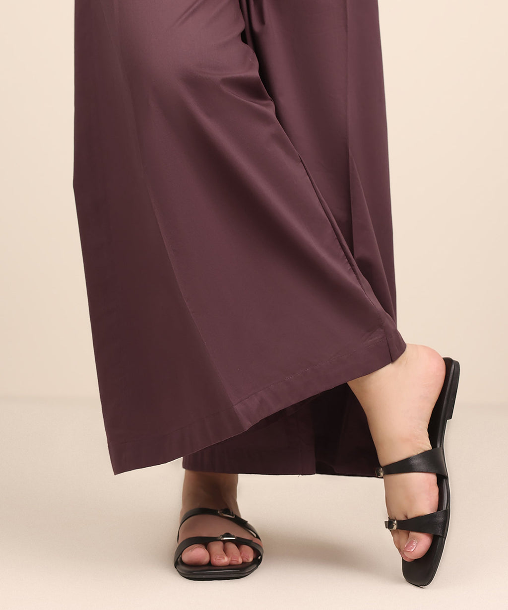 Women's RTW Cambric Red Solid Sharara